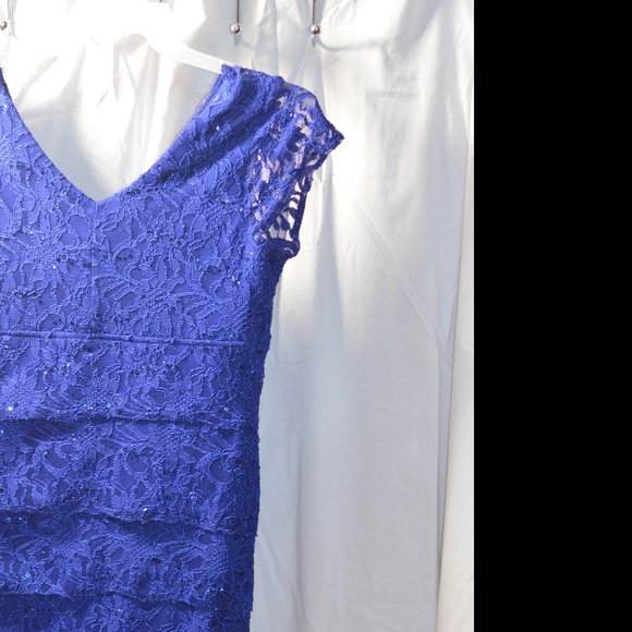 Stretch lace Dress with Sequins SZ 14P - Picture 5 of 7